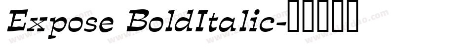 Expose BoldItalic字体转换